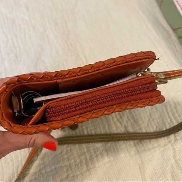 Tri Tone Crossbody Wallet Organizer Six Ring Note paper Brown Black Taupe - Picture 8 of 13